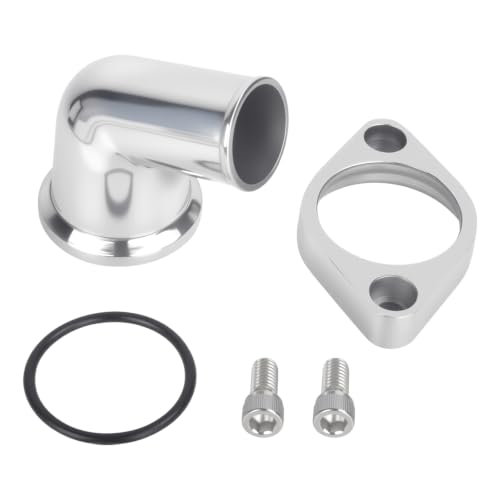 15° Swivel Water Neck Aluminum Polished Thermostat Housing - color: Silver, size: 15 Degrees Style1