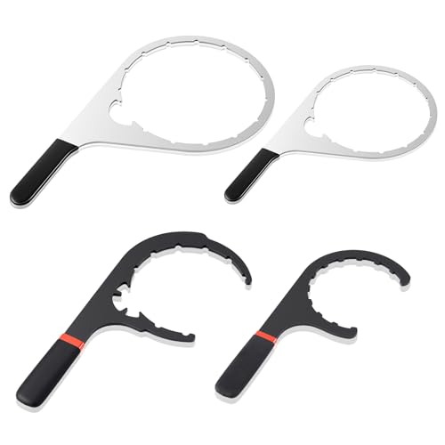 4 Pcs Fuel Filter Wrench 4.6'' & 5'' & 6'' & 8'' Black - color: Black, size: 4.6'' & 5'' & 6'' & 8''