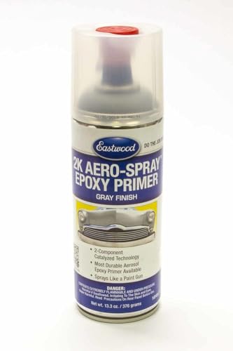 Eastwood 2K Epoxy Gray Primer | AeroSpray Catalyzed Technology | Durable Direct to Metal Automotive | Performance on Car Body Filler | 10-16 Sq Ft Coverage | 12 oz | 1 Pack - style: Epoxy Gray Primer (Pack of 1)