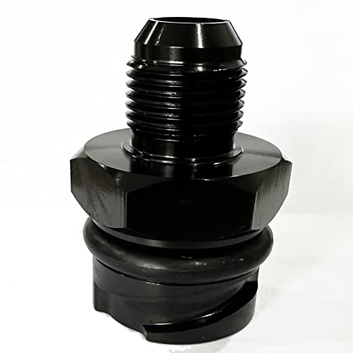 Billet Aluminum Valve Cover Oil Cap w/-8 AN Fitting Black for LS LSX LS1 LS2 LS3 LS6 LS7 - size: 8AN