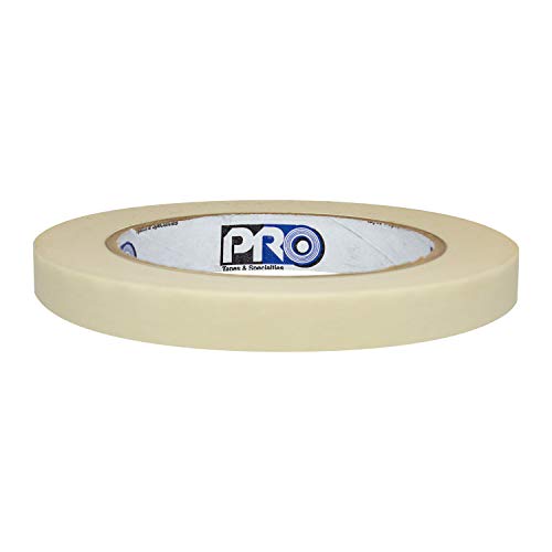 ProTapes Pro 795 Crepe Paper General Purpose Masking Tape, 60 yds Length x 1/2" Width, Tan (Pack of 1) - size: 1/2" (Pack of 1)