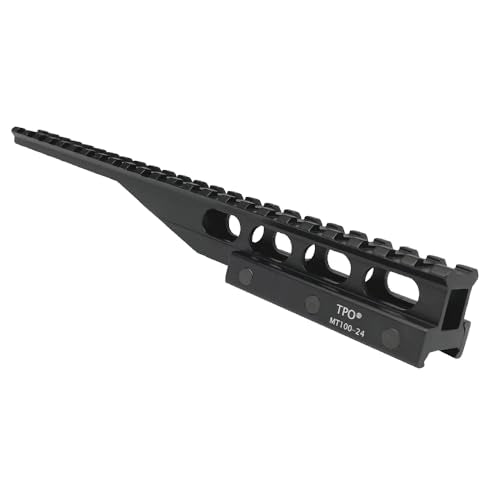 24-Slot Picatinny Rail Riser Mount (1"/0.83"/0.5" Height), 10" Length Flat Top Mount Adapter and Optics Riser Mount - style: High - 1"