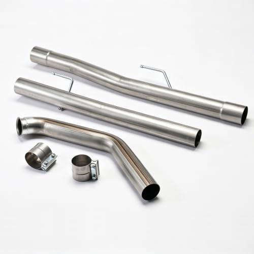 Stainless Steel Exhaust Pipes for 2014-2018 Ram 1500 3.0L 3" Powerstroke Diesel - size: for 2014-2018 Ram 1500