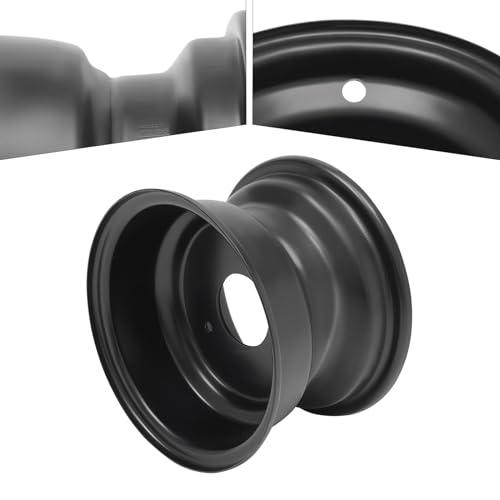 7" ATV Wheel Rim 3 Lugs 16x8-7 Tire Rim Parts for 125cc ATV Black Wheel Rim Tire 3 Holes 78mm Hole Distance, Black