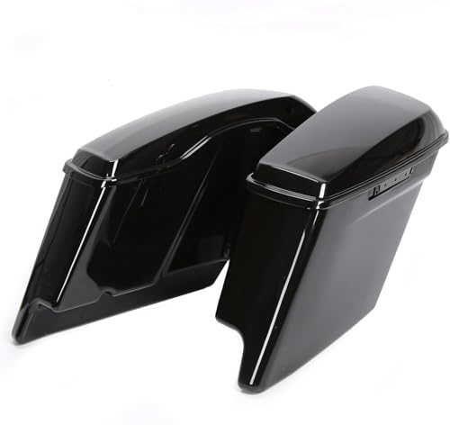 ECOTRIC 5'' Extended Stretched Saddlebags Compatible with 14-24 Harley - color: Black, size: Style1