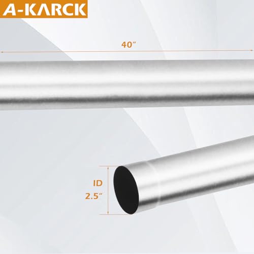 A-KARCK Straight Exhaust Pipe 2.5" OD, Mild Steel 40" Long Mandrel Exhaust Tube, Custom Your Own Exhaust System - size: 2.5", style: 40 INCH
