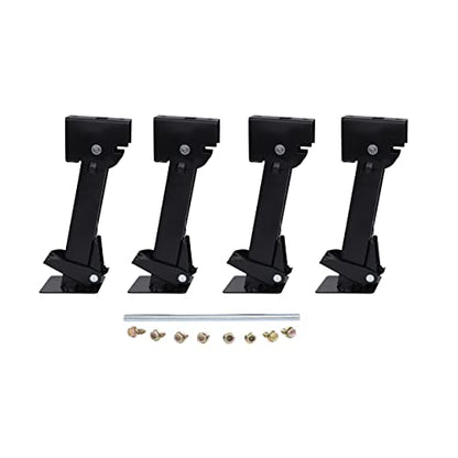 Dumble RV Stabilizer Jacks - 4pk Attachable Telescoping Travel Trailer Jack Stabilizer Stands and Jack Rod, Black,Silver