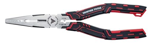 VAMPLIERS 7.5" Stripped Screw Extractor Needle Nose Pliers Made in Japan - color: New Black & Red
