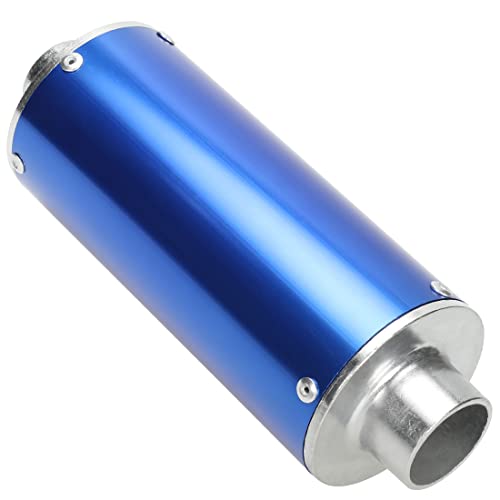 FVRITO Exhaust Pipe Muffler Silencer Kit for 125cc 110cc 70cc Dirt Pit Bike, 28mm Muffler for Chinese XR50 CRF50 Coolster SSR Baja Taotao Atomik Thumpstar Roketa Apollo Motorcycle ATV Parts Blue - color: Blue