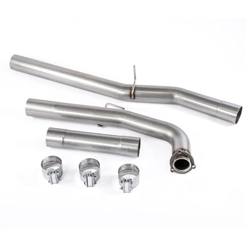 Stainless Steel Exhaust Pipe Kit for 2015.5-2016 Sierra Silverado 2500 3500 HD 6.6L Duramax 4" Powerstroke Diesel - size: for 2015.5-2016 Sierra Silverado 2500 3500HD