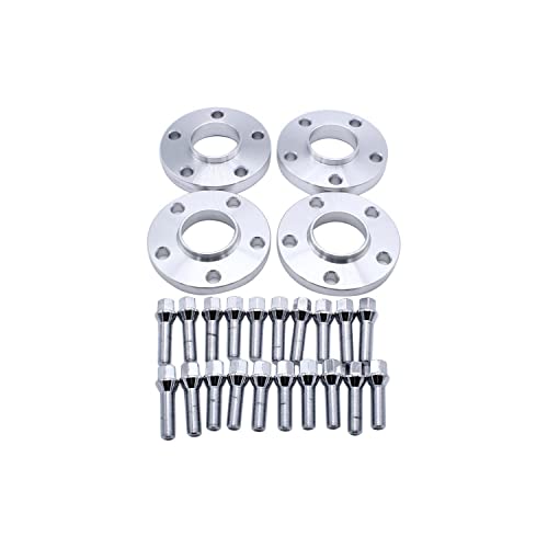 4PCS 15mm& 20mm Spacers 5x112mm Hubcentric Forged Wheels Spacer Kit Mit 20x Lug Bolts M14x1.5 Hub Bore 66.5mm for Audi A5