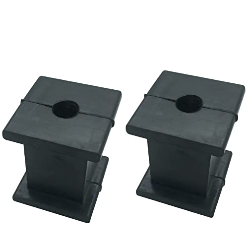 Exhaust Hanger Bushing Muffler Insulator 3/8 ID 1 Hole Shock Absorbent Bracket Rubber Black, Pack of 2