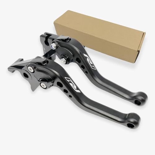 R1 Short Clutch Brake Levers for Yamaha YZFR1 1999-2024 YZF R1 R1M RS 2016 Motorcycle Accessories Adjustable Control Handles (Black_Matte, YZF R1 2002-2003) - color: BLACK_MATTE, size: YZF R1 2002-2003