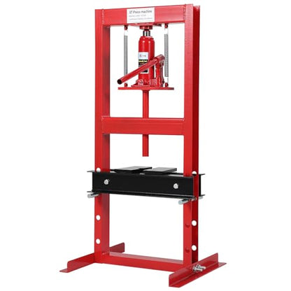 Hydraulic Shop Press, 6 Ton H-Frame Bearing Press with Adjustable Height - size: 6T