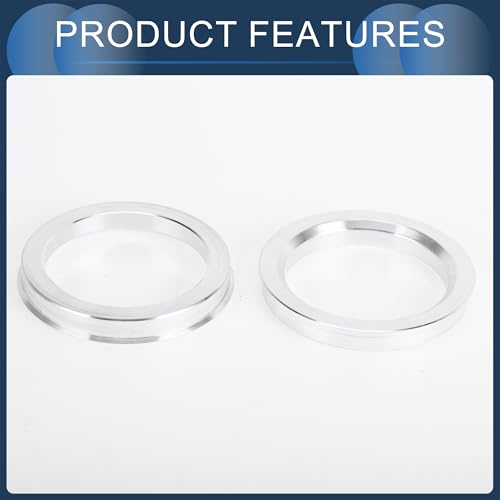 Hub Centric Rings, 57.1mm ID to 72.6mm OD Vehicle Wheel Hubrings Aluminum Alloy, 4 Pcs - size: 57.1mm to 72.6mm