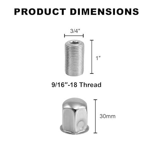 8Pcs Lug Nuts with Adapter for CXRCY 19.5" 10 Lug Wheel Simulators Fit 2005-2021 Ford F450/F550 - size: 19.5IN