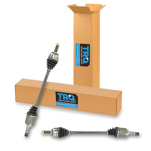 TRQ Front Driver and Passenger CV Axle Shaft Assembly Neoprene Boots Moly - style: CSA82478