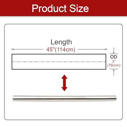Stainless Steel 3''Inch Straight DIY Custom Mandrel Exhaust Pipe - size: 3 Inch-2PC