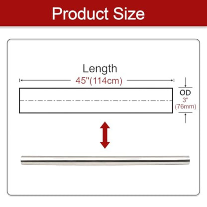 Stainless Steel 3''Inch Straight DIY Custom Mandrel Exhaust Pipe - size: 3 Inch-2PC
