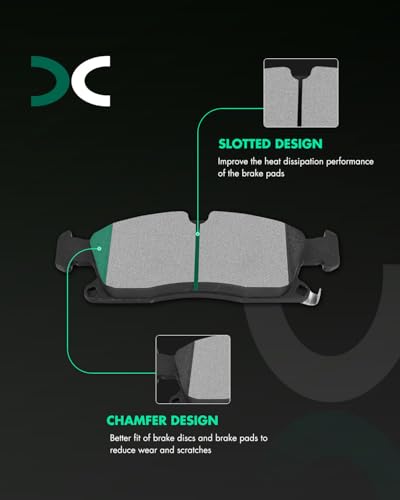 SCITOO D1904 D1498 Front Metal Rear Semi-Metal Brake Pads Sets w/Hardware - size: Front D1904 + Rear D1498