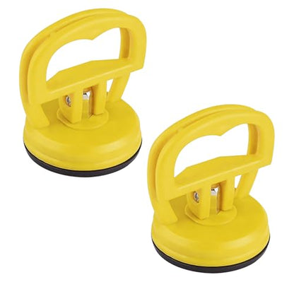 2PCS Car Dent Puller, Dent Remover Tool for Car, Suction Cup Car Dent Puller Kit with Handle, Auto Body Small Dent Remover Puller for Phone Screen Removal, Objects Moving and Lifting (Yellow) - color: Yellow