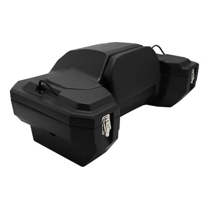 TCMT 82L ATV Part Rear Rack Back Seat Storage Pack Luggage Trunk W/Backrest Black - color: Black 82L