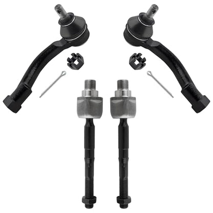 EV800040 ES800039 ES800042 EV800041 Front Inner & Outer Tie Rod Ends for Kia Sorento 2003-2009 All Models, Pack of 4