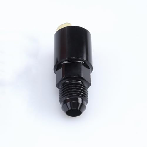 AC PERFORMANCE -8 AN Male to 3/8" SAE Quick Disconnect Female Push on EFI Fuel Rail Fitting Adapter Aluminum Black - color: Black, size: 8AN to 3/8