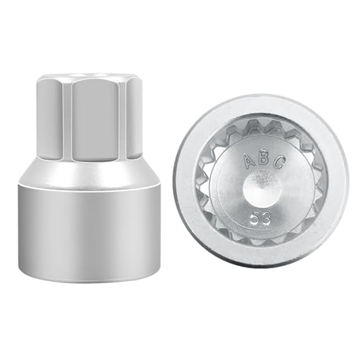 ABC-53 17Pt Outer Ring 4mm Wheel Locking Nut Key for Porsche VW - color: ABC-53 Outer ring thickness: 4mm