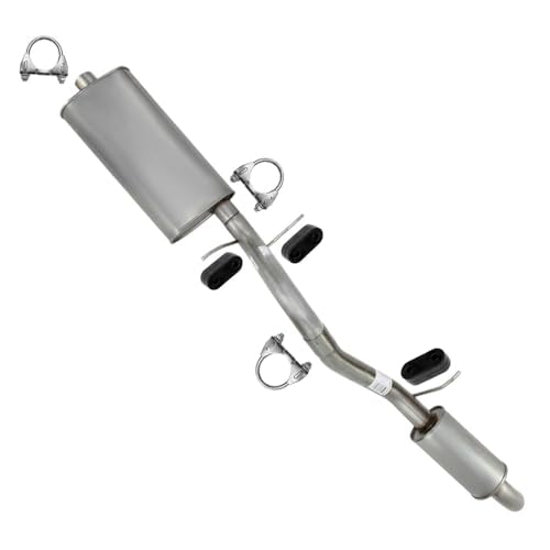 Exhaust Muffler and Tail Pipe Kit Compatible for Chevy Tahoe 2007-2014 5.3L | Stainless Steel | Northeastern Exhaust | Free Clamps and Hanger Included | Direct-Fit Replacement