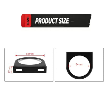 1PCS Metal Single Hole Gauge Mounting Bracket Pod, 2-1/16" 52mm Universal Car Truck Dashboard Instrument Gauge Holder Panel Shell (Black)