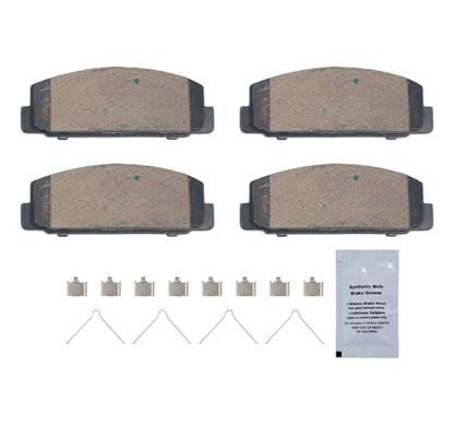 HUSCH Rear Ceramic Brake Pads Kit Fit For Mazda 6 2003-2005 - size: D332-7186