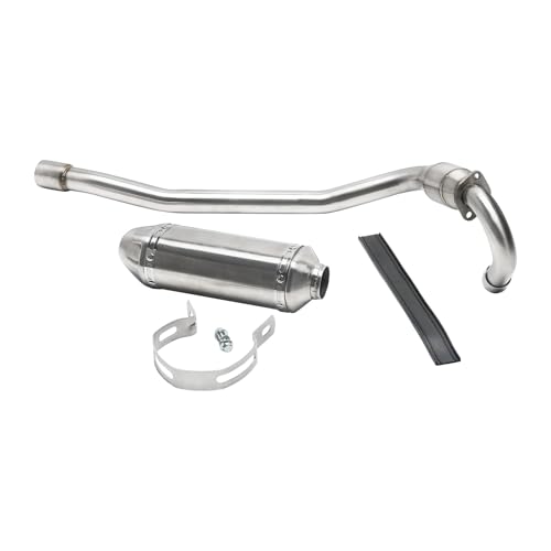 38mm 1.5" Racing Exhaust Pipe and Muffler Full System for CRF70F CRF70 XR70 CRF 70 CRF110F Motorcycle Dirt Pit Bikes 70cc 90cc 110cc 125cc 140cc 150cc SSR Apollo RFZ 140 Thumpstar Taotao DB17