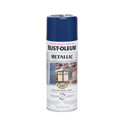 Rust-Oleum Stops Rust Metallic Spray Paint, Cobalt Blue - color: Cobalt Blue, size: 11 Ounce (Pack of 1)