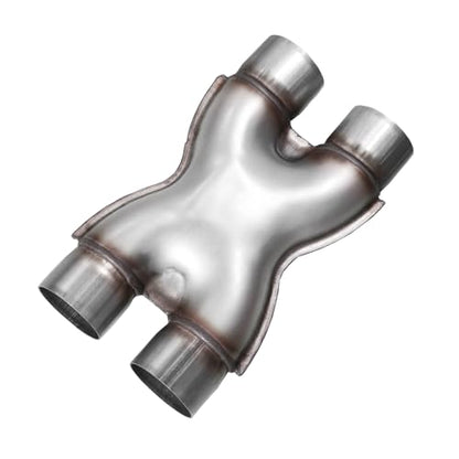 Exhaust X Pipe 2.25" Inlet, 2.25" Outlet 12" Long Stainless Steel X Pipe for Smoother Exhaust,Dual 2 1/4 Inch Crossover X Pipes Exhaust Tip - size: 2.25''X Pipe, style: X PIPE