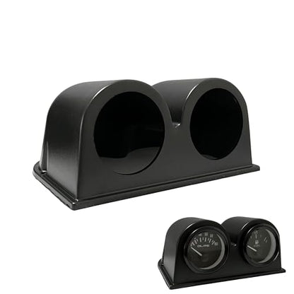 Black Universal 2" 52mm Double 2 Hole Dash Gauge Console Dashboard Pod Holder - size: 2 holes