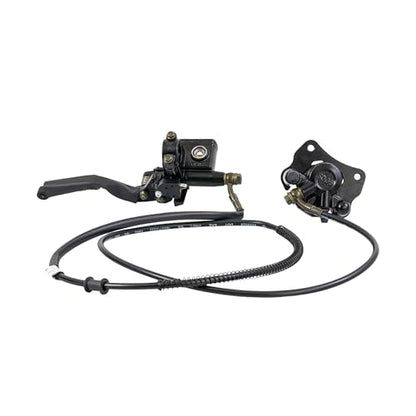 AlveyTech Rear Brake Caliper Assembly for Coleman AT125-EX & AT125-UT ATVs - Rear Brake Assembly for 4 Wheeler, ATV, Quad, Off Road Vehicle, Mini Bike, Dirt Bikes, Replacement Pads