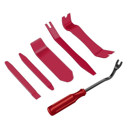 GOOACC 6PCS Auto Trim Removal Tool Kit No-Scratch - color: Red, size: 6PCS Trim Removal