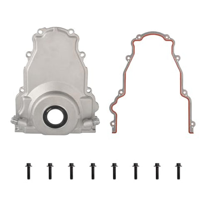 Alum LS Front Timing Cover w/Crank Gasket & Bolts Set-10AN 551589 - size: Gen 3 GM LS Series -10AN 551589