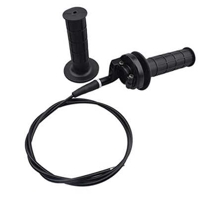 Twist Throttle Accelerator Handle Grips and Cable Set for 7/8" 50cc 150cc 250cc Mini Bike ATV Quad Pit Bike Dirtbike (22mm) - size: Straight Cable