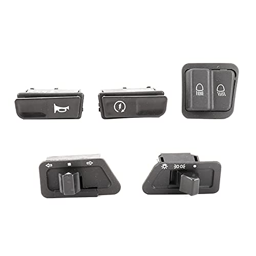 Aramox Motorcycle Switch Button Assembly, Motorcycle Starter High Low Beam Headlight Horn Turn Signals Button Kit, Fit for GY6 125CC, Plug and Play, Aramoxctfn39zmya