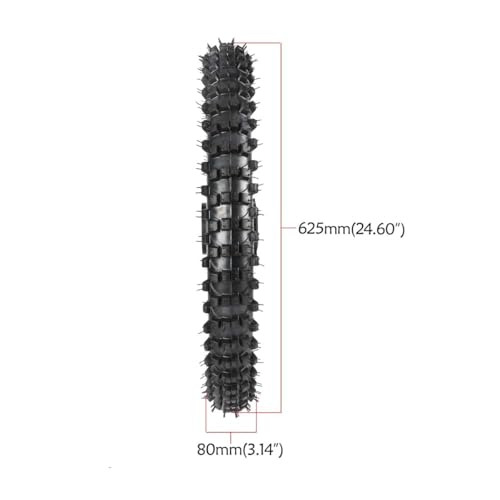19" Front Wheel Assembly – 70/100-19 Knobby Tire & Inner Tube with 1.6x19 Steel Rim, 15mm & 12mm Bearings for Pit Dirt Bike, Motorcycle, Motocross SSR Taotao DBX1 Apollo Z20 Max (Front) - size: Front