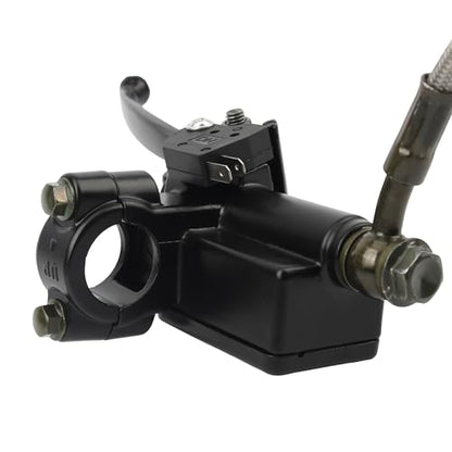 Front Disc Hydraulic Brake Master Cylinder Caliper Assembly with Brake Pad Replacement for RFZ SDG SSR Taotao Apollo 50cc 70cc 90cc 110cc 125cc Pit Dirt Bik ATV Quad Chinese Bike Parts