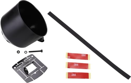 RACETECH 85mm 3in1 Black Tachometer with Black Gauge Cup - Bundle