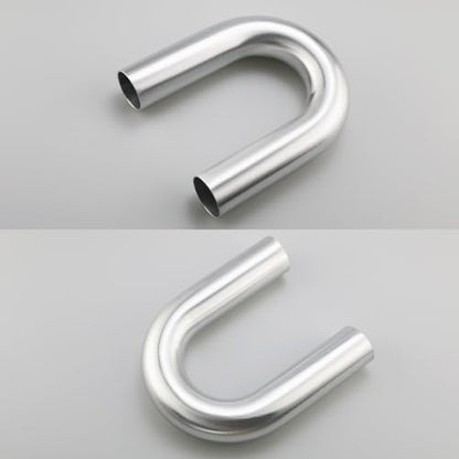 51mm (2") OD 180 Degree Elbow 2 Inch Aluminum Intercooler Pipe Air Intake Tube, 1.5D Radius, Center to Center Distance 6.22" (158mm), Brushed Finish - color: 180 Degree, size: OD 2" (51mm)