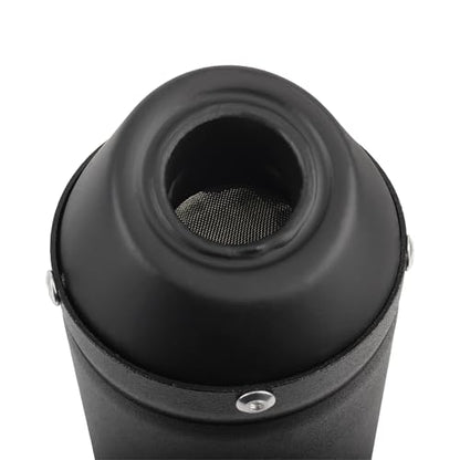 28mm 1.1" Exhaust Muffler Motorcycle Slip On Muffler Compatible with Dirt Bike Street Bike Scooter ATV Racing Black - color: Black