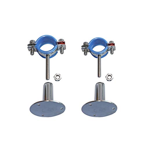 AKIHISA 2 Pcs 304 Stainless Steel Pipe Supports, Wall Mount Ceiling Mount Pipe Hanger, Pipe Holder for OD Pipe 102-108MM Adjustable Height Range 50-100mm - size: 102-108mm, style: Adjustable Height 50-100mm