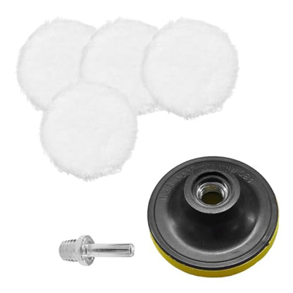3 Inch Microfiber Car Polishing Pads, Small Automotive Buffing Wheel with M14 Drill Adapter, Vehicle Buffer Polisher Pad for Drill Buffer Attachment (3IN) - size: 3IN