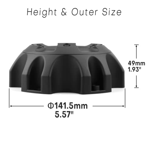 Wheel Center Caps for Fuel Off-Road Wheels 1001-58 1001-58C Center Hubcaps Cover Replacement 4PCS - size: OD 5.57in