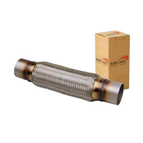 Exhaust Flex Pipe Universal Type 100% Stainless Steel For Heavy Duty and Cars (1 PC, 3.0X10X14) - size: 3.0X10X14